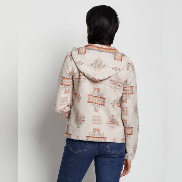 Pendleton Button Up Hooded Cropped Top - Picture 10 of 14